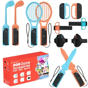 18 in 1 Sports Accessories Kit  for Nintendo Switch 2 Joy-Con Controllers, Golf Clubs Tennis Rackets Swords Wrist Straps Kit