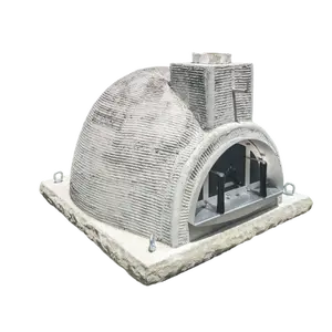 Naked Brick Pizza Oven - Customizable Outdoor Kitchen, Clay Interior Dome, Highly Insulated, Stucco Finish, No Arch, Durable & Weather-Resistant, Perfect for Pizza, Bread, Roasts