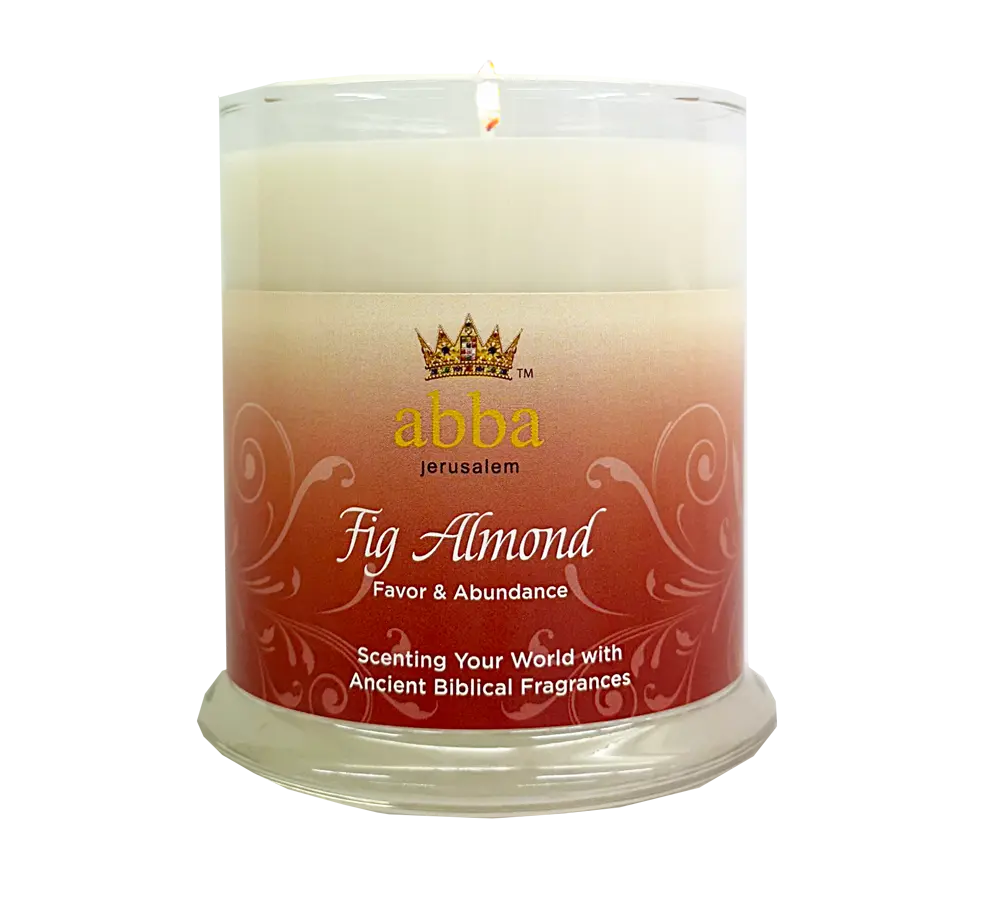 10oz Fig & Almond Fragrance Glass Candle, Aromatic Scent Home Decor Candle for Home Supplies