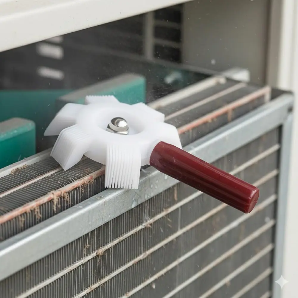 High Efficiency Condenser Fin Comb: Professional Automotive AC & Home Refrigeration Repair Tool Kit, Straightening Rake for Radiator Coil Restoration, Anti-Corrosion Single or Dual Set.