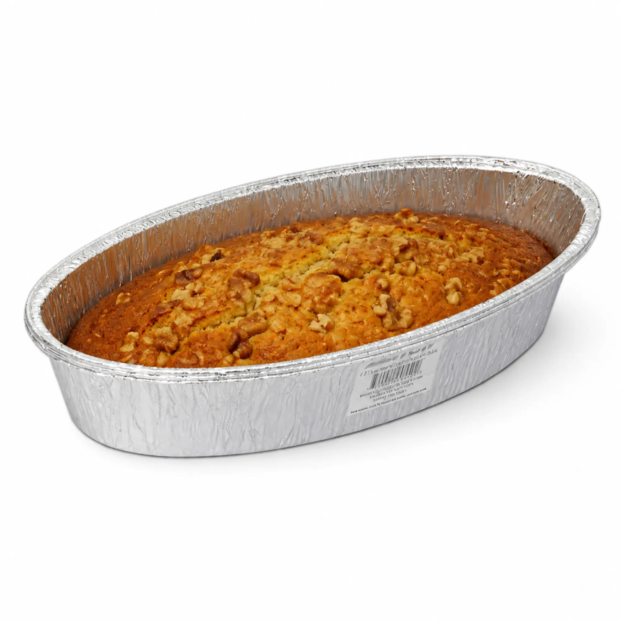 VeZee 5LB Large Oval/Challah Loaf Pan Disposable Aluminum, Heavy Duty Non-Stick Foil Baking Pan, BPA Free, Gas Oven Safe, Recyclable Bread Pan for Challah, Cakes, Meatloaf & Roasting