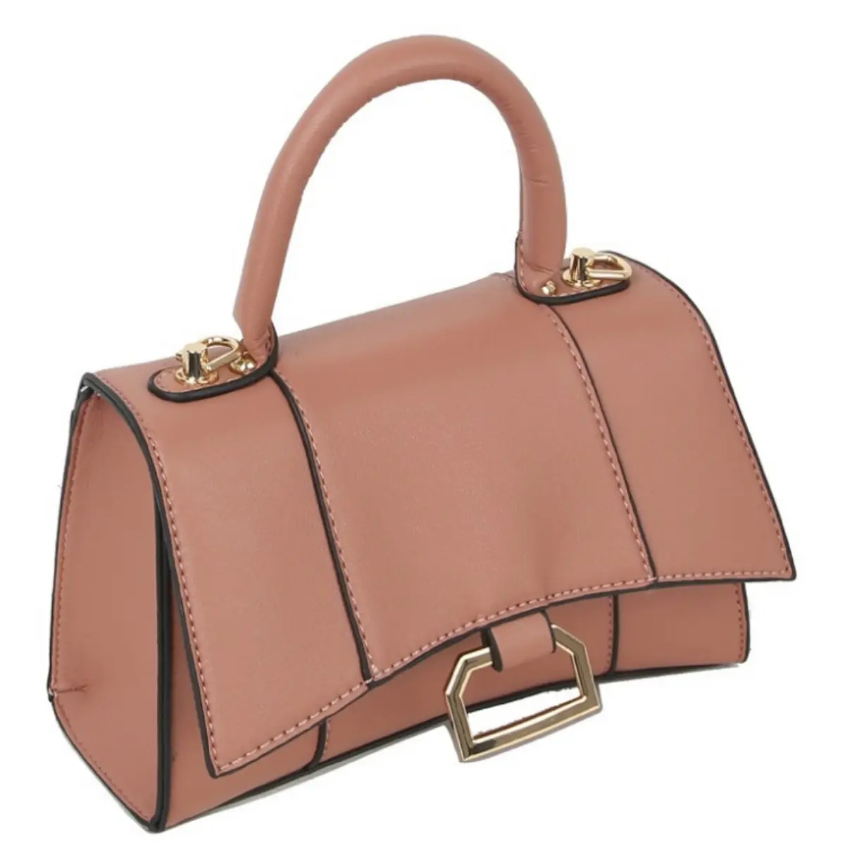 Leather Flap Over Crossbody Bag-FINAL SALE