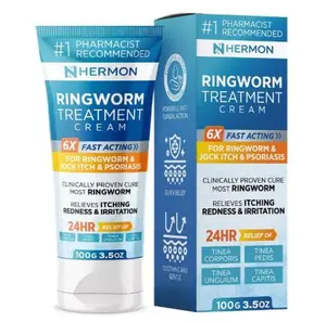 Antifungal Ringworm Cream - Effective Treatment for Stubborn Ringworm, Jock Itch, for Athlete's Foot 100ml