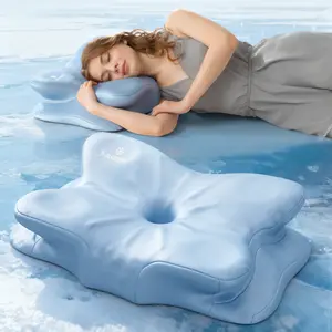 Ruizman Spine Soft Pillow for Stress Relief-Premium Cooling Memory Foam Ergonomic Removable Pillow,1 PC Infinity Pillow for Neck and Shoulder Soothing Relaxation Supportive,  pillows for sleeping