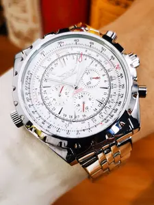 1pc Sports Multifunctional Automatic Mechanical Watch for Men Date Week Display Stainless Steel Strap Analog Mechanical Watch Top Brand Fashion Business Mens Watches Trendy Multifunctional Watch