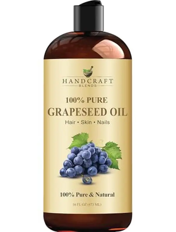 Handcraft Blends Grapeseed Oil | 100% Pure and Natural | Bath & Body Oil | Premium Grade Carrier Oil | Skin | Hair | Body | Massage | Cold-Pressed | Hexane-Free | 16 Fl Oz