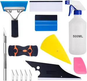 Window Tint Application Tools Kit,  Vinyl Wrap Tool Window Tint Squeegees Set with with Spray Bottle Scraper , Glass Protective Film Installing Tool for Automotive &  (14PCS)