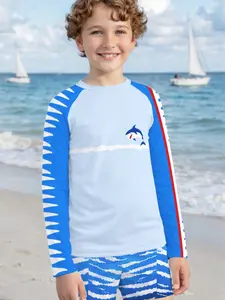 Boys' Swimwear Set, High Stretch Polyester Fiber, Perfect for Vacation Beach Swimming, Kids Clothing Gift