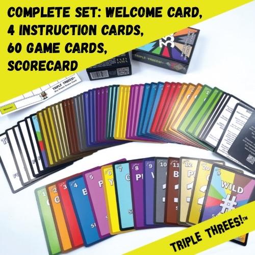 Triple Threes! (333) Launch Edition – Unstoppable & Engaging Family Card Game of Strategy & Surprise, Logical Reasoning Play, Easy & Fun to Learn for Kids, Travel Ready, Great Gift Idea, 2+ Players