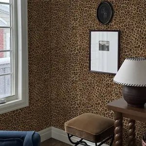 JIFFDIFF Leopard Peel and Stick Wallpaper Removable Self Adhesive Animal Print Wallpaper Renter Friendly Wall Paper for Bedroom Bathroom Accent Wall Home Decor