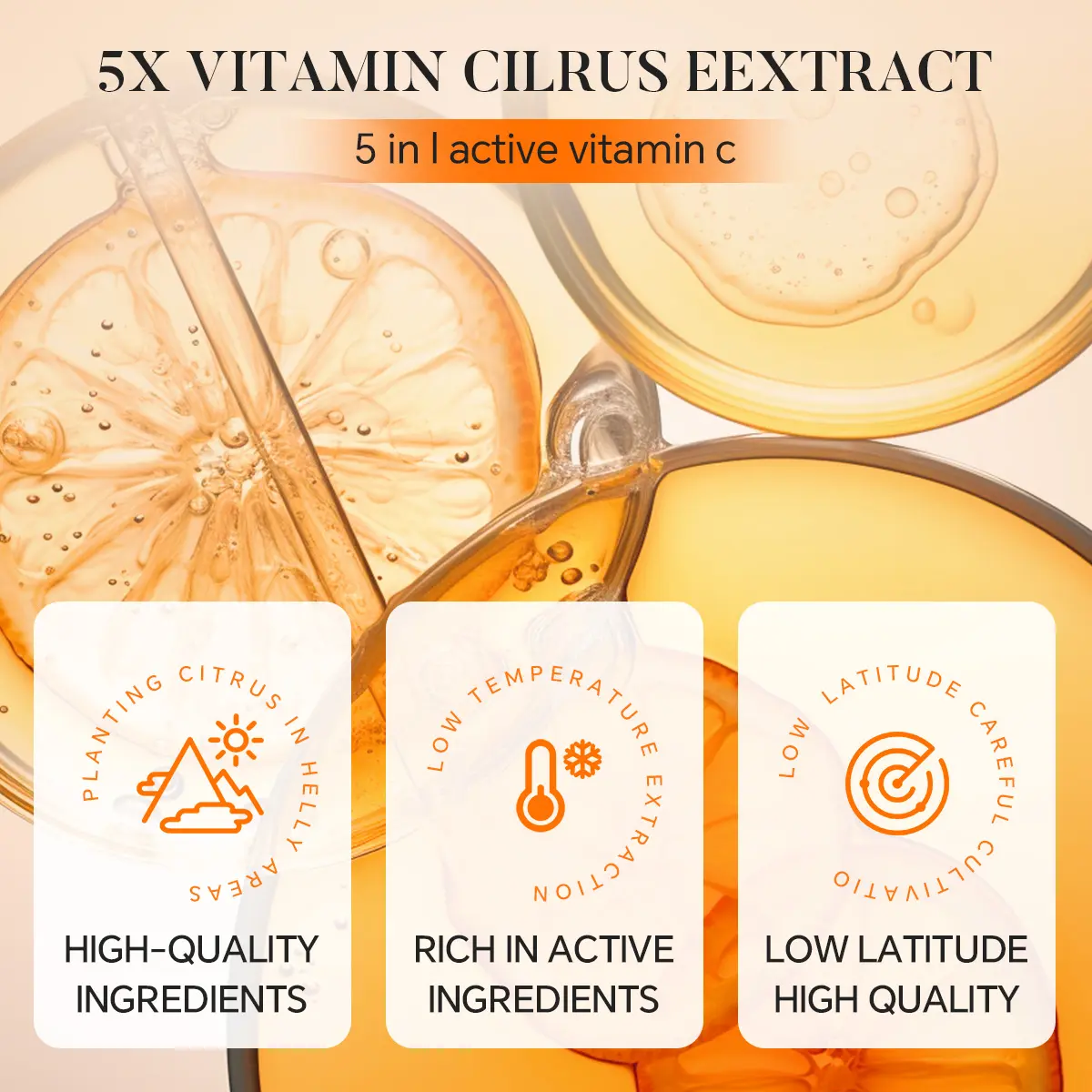 SADOER 5X Vitamin C Skin Care Set - Brightening, Anti-Aging