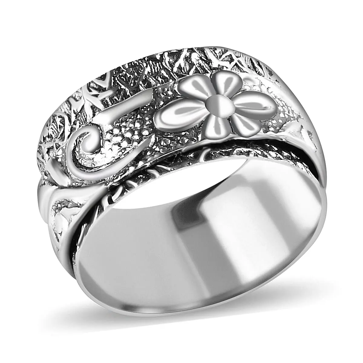 Artisan Crafted Spinner Ring in Sterling Silver 4.27 Grams