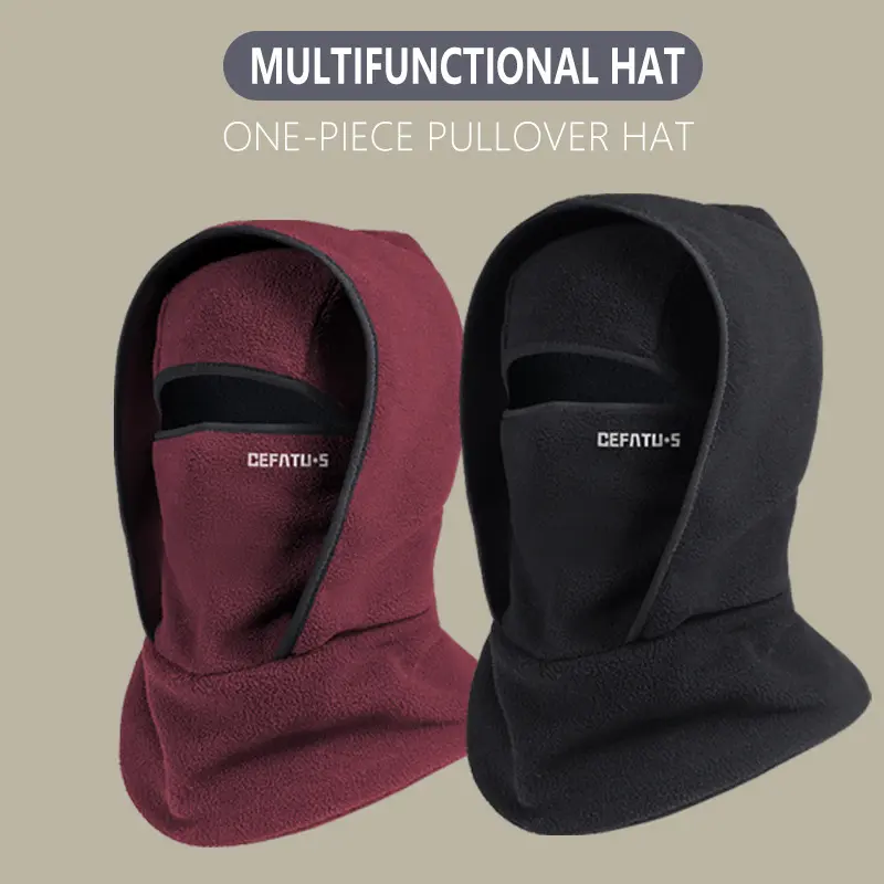 Sports Outdoor Hat, 1-Piece Fleece Balaclava, Windproof Thermal for Winter Skiing and Cycling Enthusiasts, Sports Outdoor Hats, One-Piece