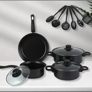 Nonstick Cookware black Sets 13 Pcs Cookware Set,non stick frying pan set , pots and pans set ( induction cookware)