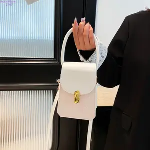 2026 New Summer Korean Ins Phone Crossbody Bag for Women, Solid Color Glossy Oil Leather Mini Shoulder Purse, Stylish Unique Casual Trendy Handbag, Lightweight Elegant Daily Bag Ideal for Daily Outings, Shopping & Daily Matching