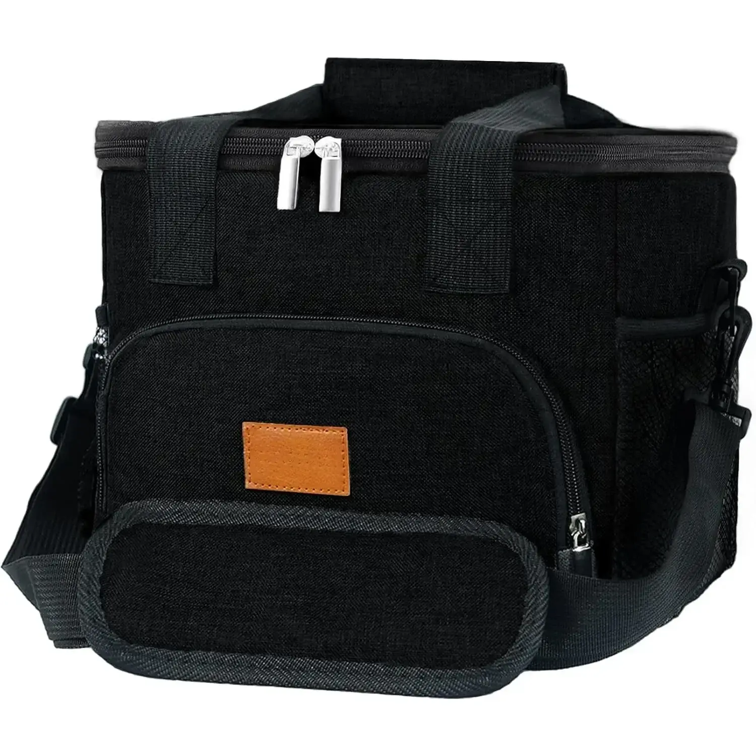 Soft Cooler Bag for Camping, Foldable 600D Oxford Fabric Tote Holds 24 Beverage Cans, Leakproof with Insulation Foam, Welded Seams, and Zipper, Practical