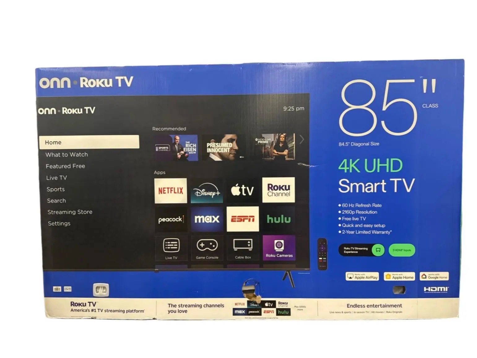 ONN 85" Class 4K UHD Roku Smart Television 100150805 ONN 85" Class 4K UHD Roku Smart Television 100150805