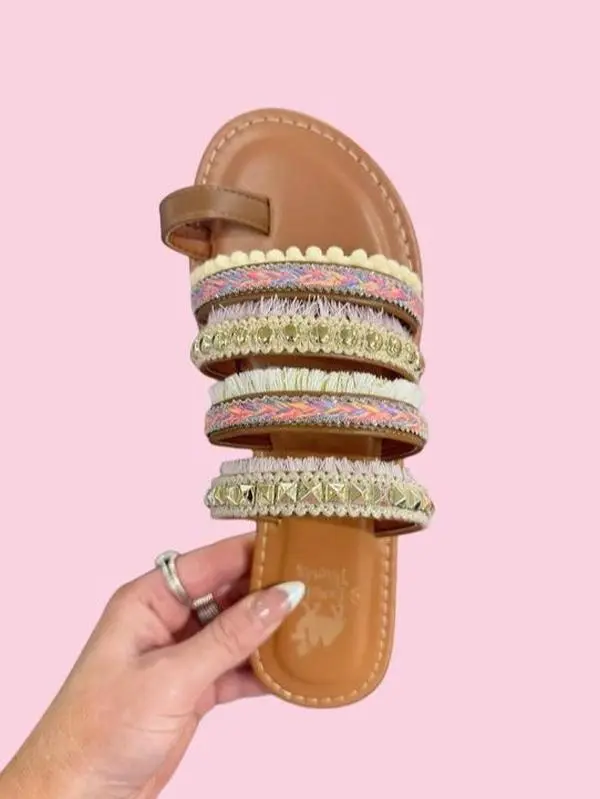Camel Thread Sandals