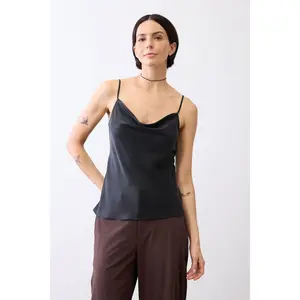 Washable Silk Cowl Neck Cami