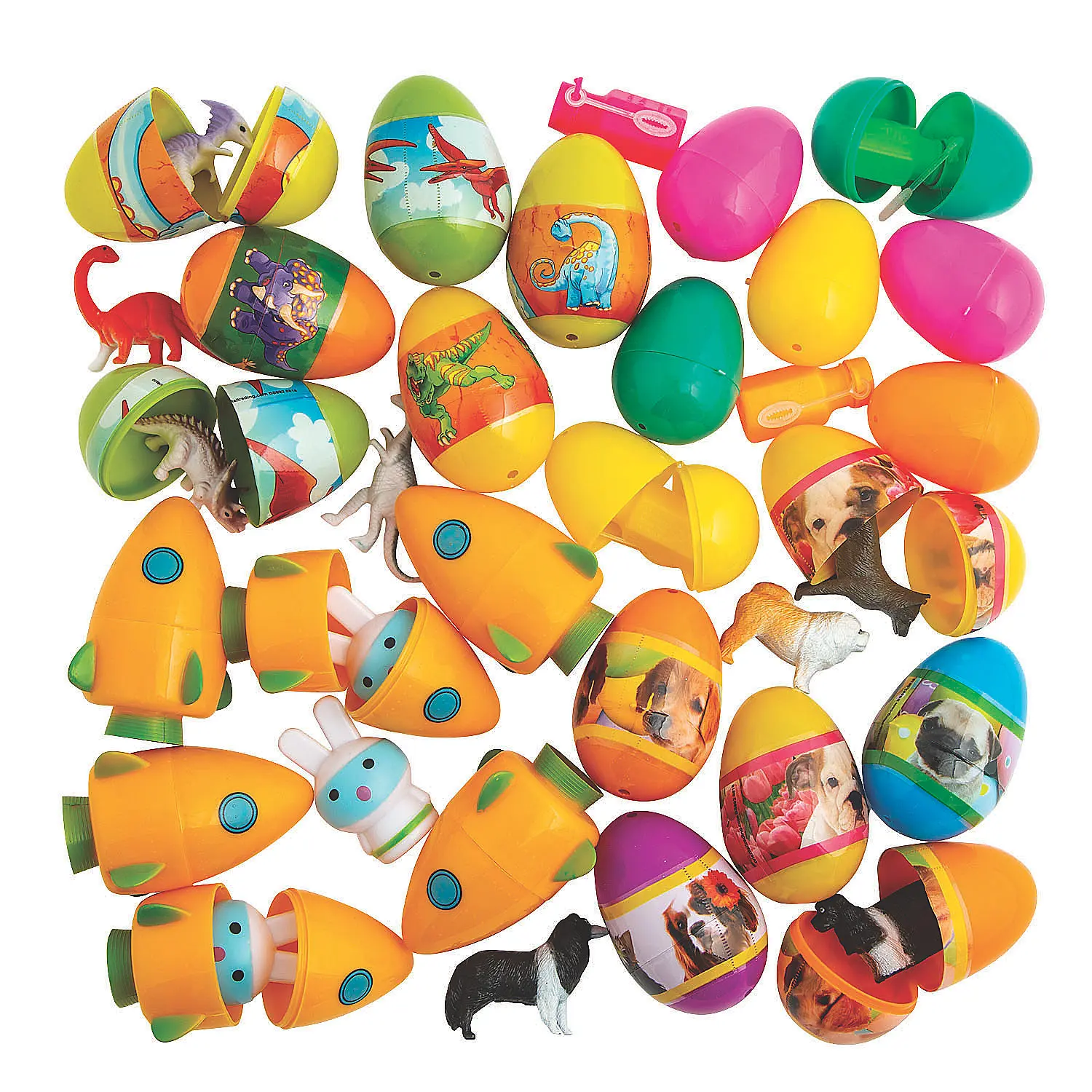 Multicolor Pre-Filled Plastic Easter Eggs, 240-Piece Bulk Assortment with Surprise Fill - Save Time and Money, Party Favors for Scavenger Hunt Rewards