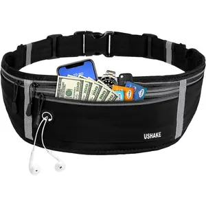 Slim Running Belt, Workout Fanny Pack for Men Women,Exercise Waist Pack for Apple Iphone Holder, Runner Belt for Running Walking Cycling Camping Gym