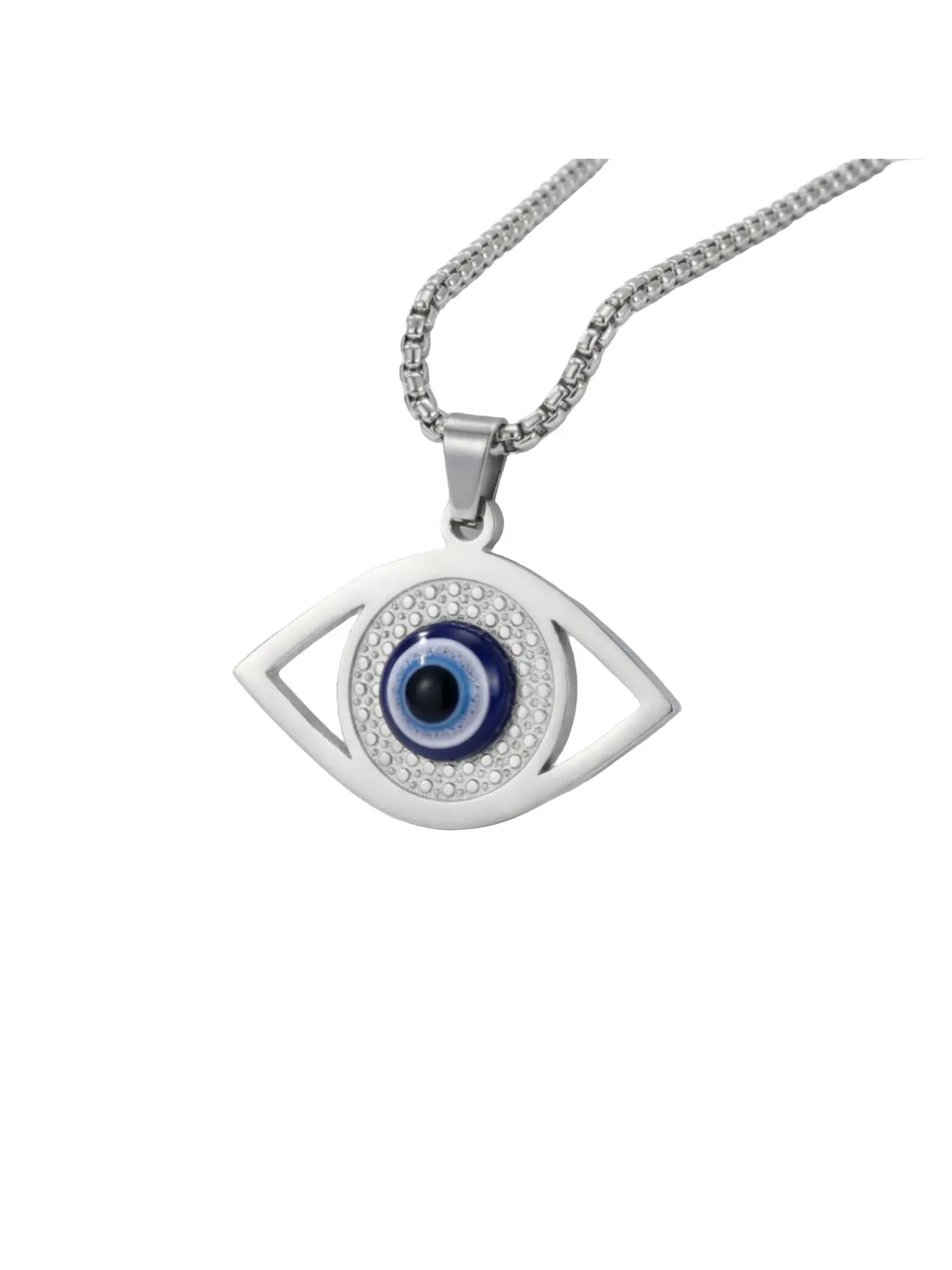Classic Evil Eye Pendant Necklace - Costume Jewelry Necklace, Stainless Steel Turkish Eye Jewelry for Men/Women, Gothic Jewelry, Alloy Necklace