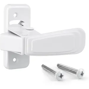 Replacement Heavy Duty Inside Door Handle Screen Door Latch Compatible with Screen & Storm Doors, White for Non-Spring Loaded Strike