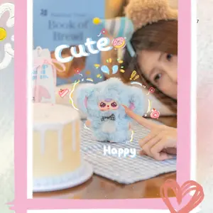 [Buy 2 get 1]Baby Three Mini Animal World Plush Bunny Doll