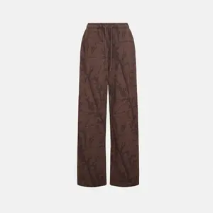 Brown Tree Camo Wide Leg Sweatpants Baggy Forest Print Joggers for Men Women