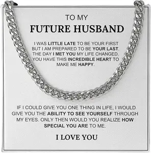 To My Future Husband Gift - Valentine Gift For Him Necklace - To My Future Husband Necklaces Gift - Best Gifts For Fiance - Jewelry Gift for Him from Future