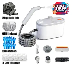 Portable Steam Cleaner for Home, Handheld Steamer for Cleaning Car Auto Detailing, Small High Pressure Steam Cleaner with 6 Accessories, 15s Fast Heat-Up, Large Tank