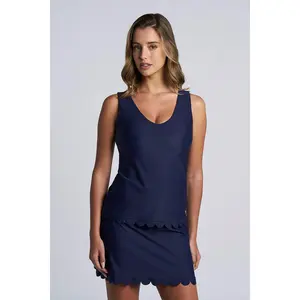 Women's Acropora Tankini with Scallop Detail | Navy