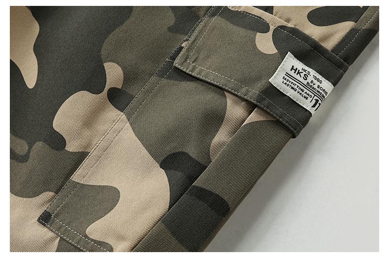 Men's Plain / Camo Print Letter Patched Drawstring Waist Cargo Shorts, Regular Fit Casual Comfortable Breathable Flap Pocket & Slant Pocket Design Shorts for Daily Wear, Men's Bottoms for All Seasons, Camouflage Shorts straight-leg pant