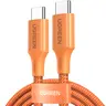 UGREEN 100W High Power USB-C Cable (1-Pack, 3.3FT Orange) - Fast Charger Adapter Cable for Mobile Phone Accessories, iPhone 17/16 Series, MacBook, iPad Pro, Dell XPS, Samsung Galaxy S25/S24/S23 Ultra, Switch, Pixel (TikTok Shop Back to School)