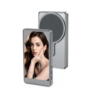 2025 Phone Vlog Selfie Wireless Monitor with Magnetic Mount, Rear Camera for Live Stream, iPhone & Android Compatible，Silver Gray