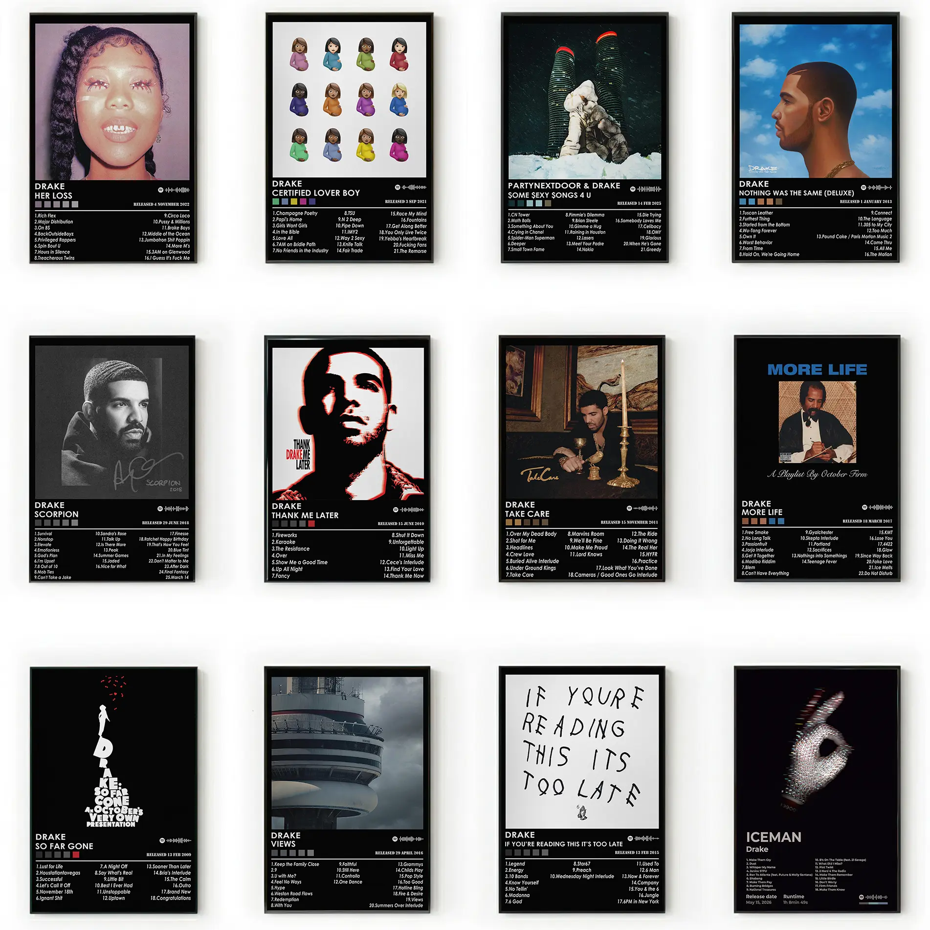 Music Poster Album Cover Poster Wall Decor for Music Lovers Rappers Fans Gift Idea Bedroom Man Cave Male Decor Music Wall Art pop culture art vintage movie canvas