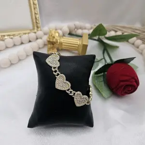 valdiviajewelry #2311 Heart bracelet, 14k gold plated, high quality