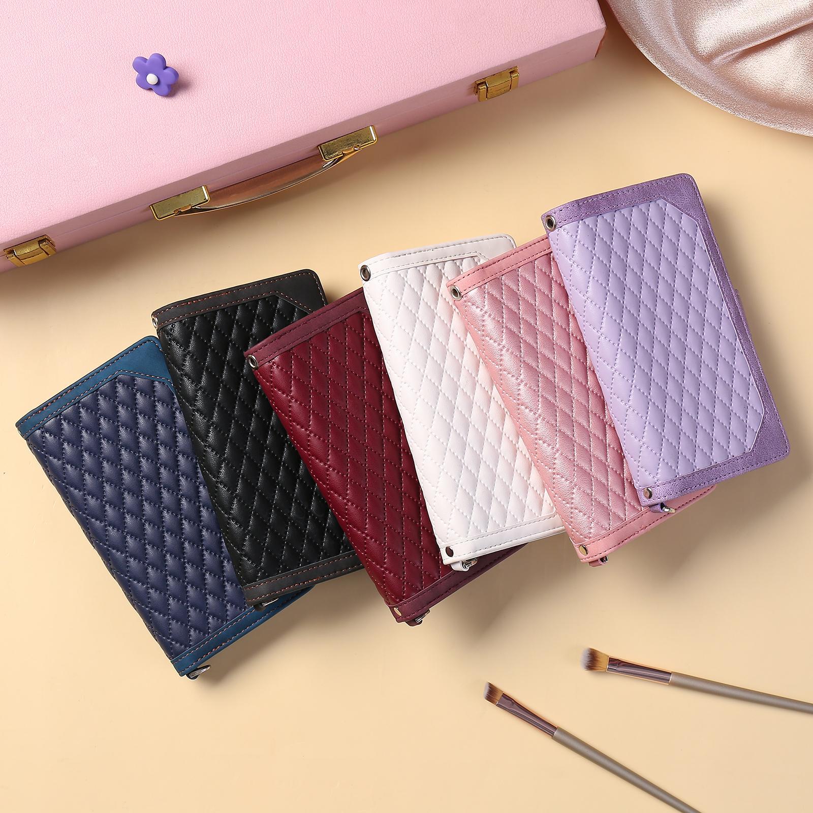 Wallet Case For iPhone 17 16 15 14 13 12 11 Pro Max, PU Leather Phone Case with Card Holder Kickstand & Wrist Strap Cover Magnetic Closure Flip Handbag Zipper Purse Shell for Women Girls
