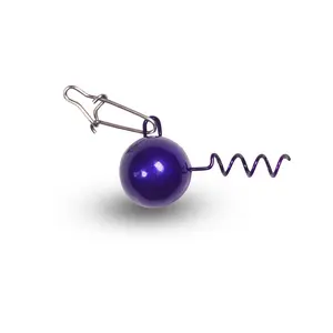 Screw Lock Head with Snap Purple 5 Pack