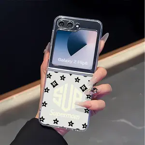Miyoke Star Flower Symbol Mobile phone case suitable for Samsung ZFlip 4/5/6/7, shock-proof soft shell, with fashionable aesthetic design