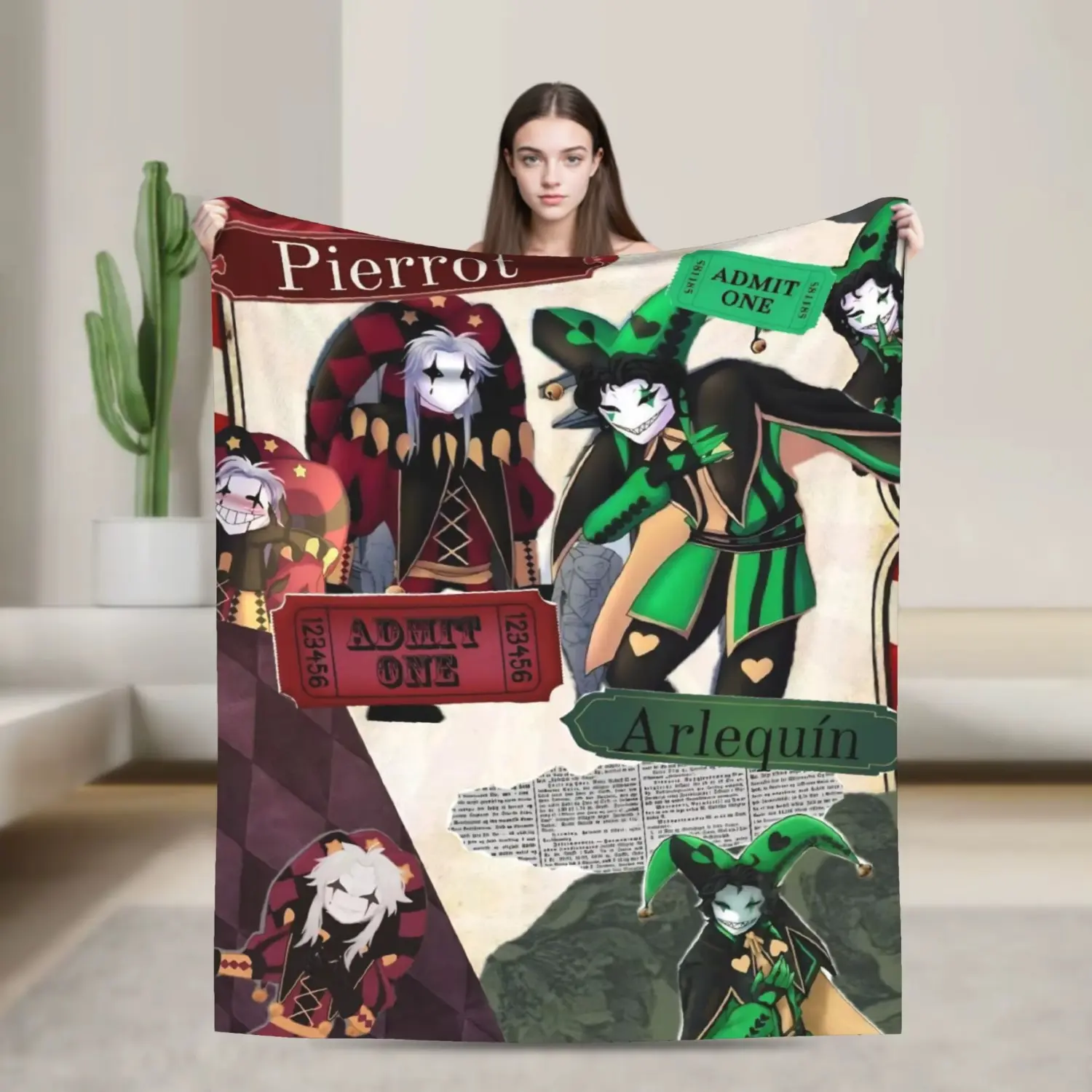 The Freak Circus Blanket Soft Funny Throw Blanket Cozy Lightweight Plush Portable Cover Blanket For Sofa,Warm Gift For Birthday,Christmas,Multiple Blanket