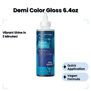 Paul Mitchell The Demi Color Gloss - Salon Scent & Aroma Hair Gloss, 3-Minute Application, Ash & Pearl Tones, 6.4 Fl Oz, Shampoo-Compatible for All & Color & Chemically Treated Hair Types, Boosts Mid-Length Vibrancy