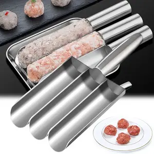 304 Stainless Steel Meatball Scoop Maker Mold – Non-Stick Rice Ball & Dumplings Maker, Easy-Release Kitchen Tool for Fish, Beef, and More