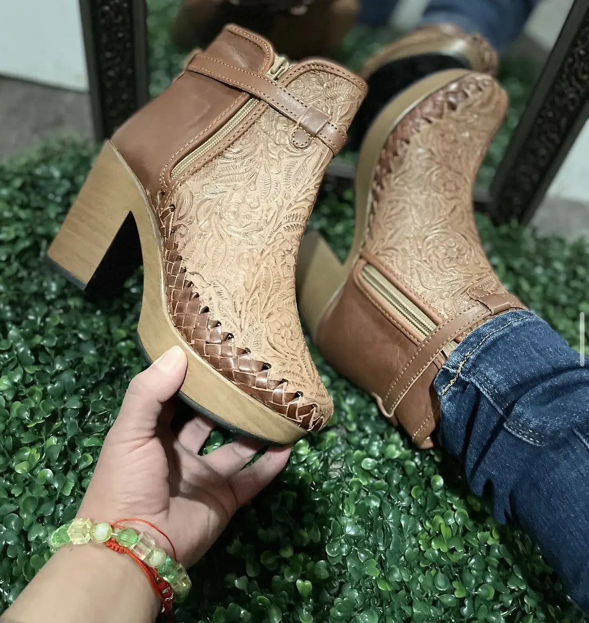 Leather Bootie Brown
