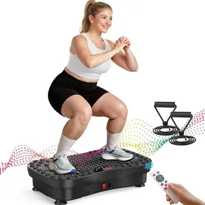 Vibration Plate Exercise Machine Whole Body Workout Portable Mini Vibrate Fitness Platform Lymphatic Drainage Machine for Weight Loss Shaping Toning Wellness Home Gyms Workout (Mini)