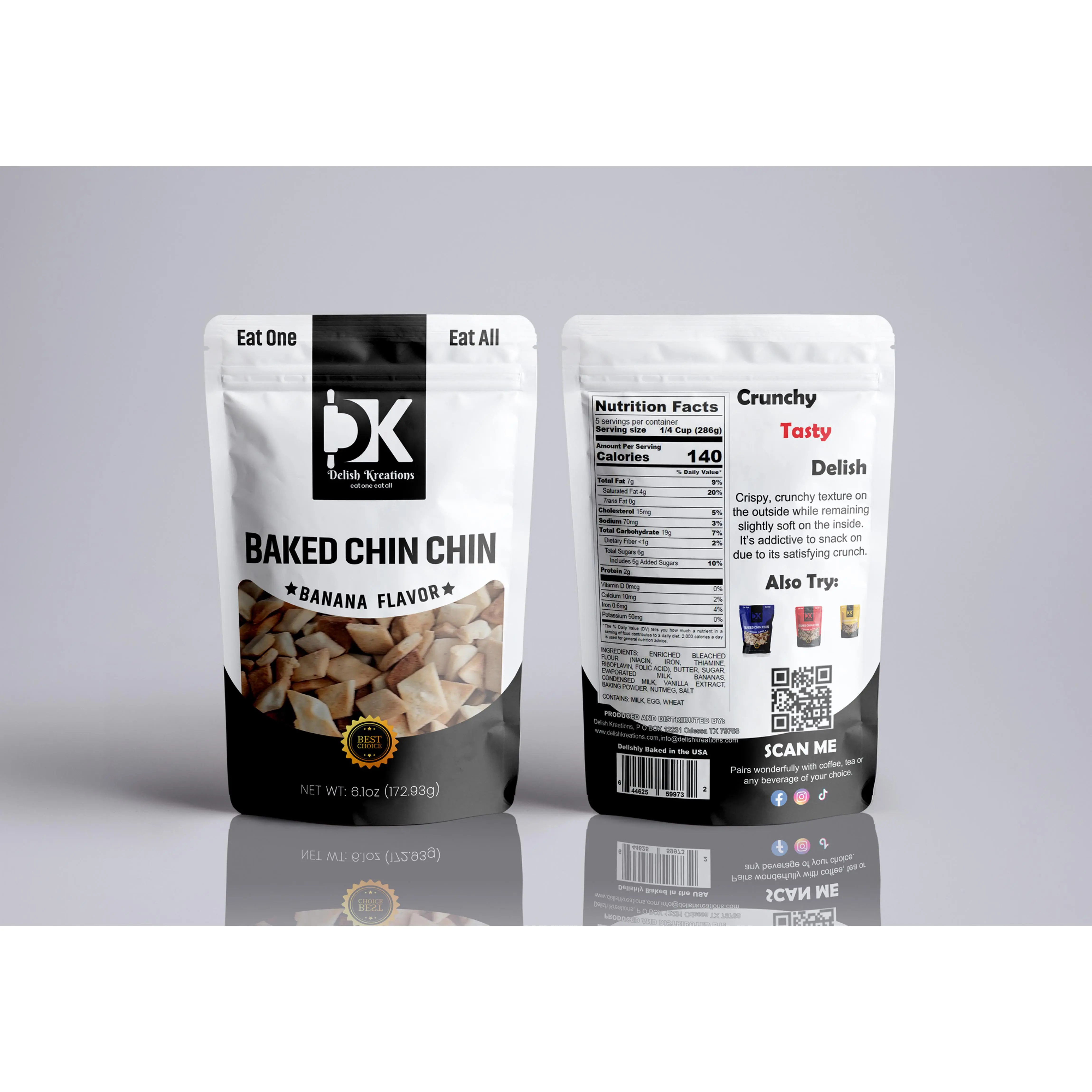 Baked Chin Chin Banana Flavor