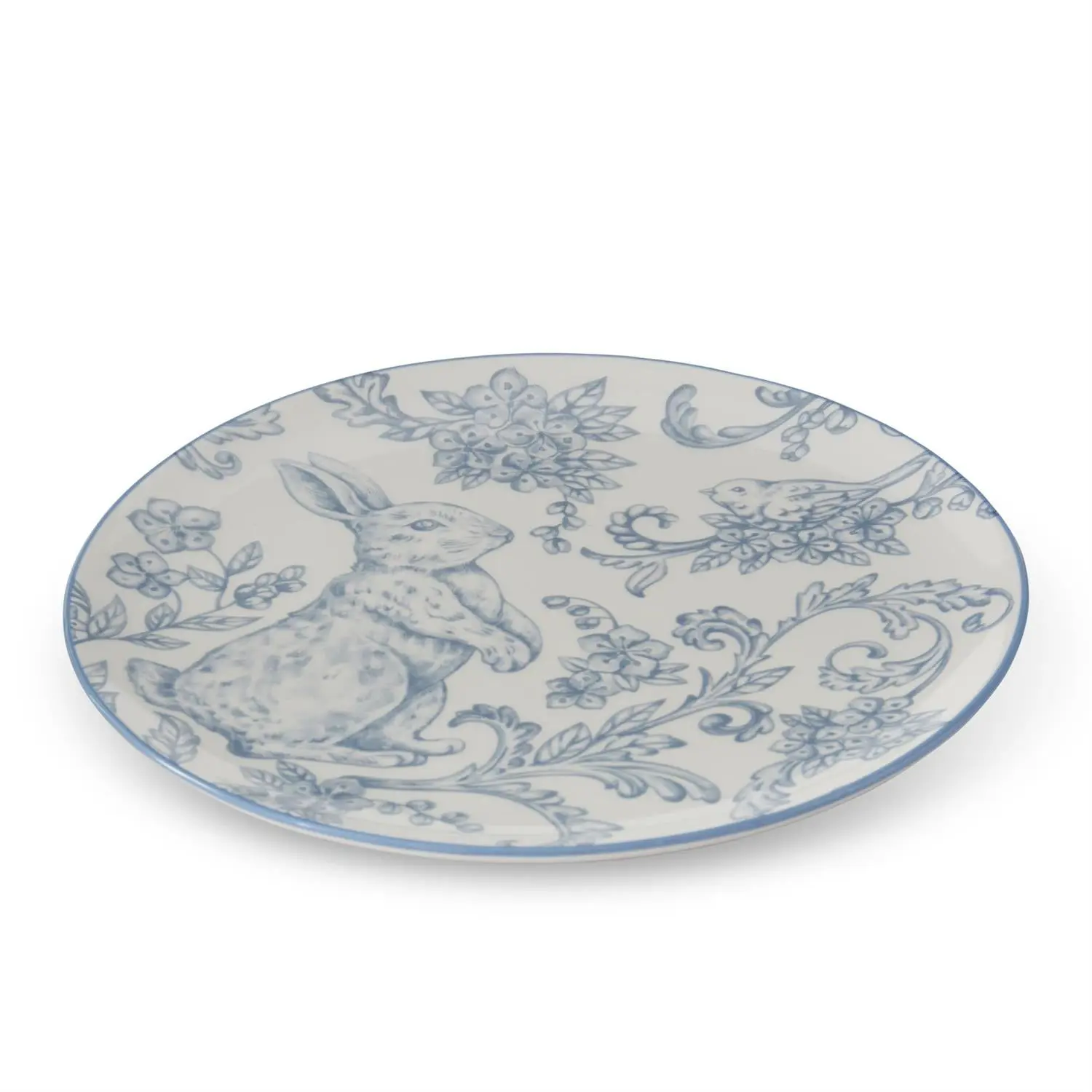 8-Inch Blue & White Easter Bunny Plate – Dolomite Spring Tableware
