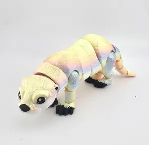 Prospect 3D - 3D Printed Articulated River Otter – Cute and Cuddly Collection – Poseable Otter Figurine (2.5" x 8")