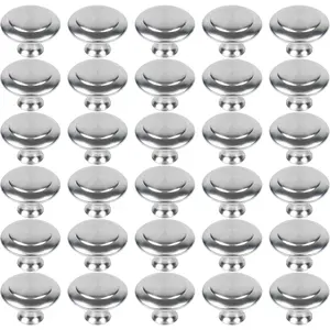 30 Packs Brushed Nickel Silver Kitchen Cabinet Knobs Pull Hardware Handles with Long & Short Screws, Suitable for Kitchen Cupboard Door, Bedroom Dresser Drawer