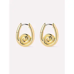 Gold Statement Earrings - Ariel Hoops